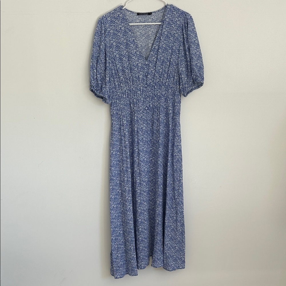 Blue Floral Women's Dress
